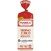 Pan blanco sin corteza 0% azúcares PANRICO, paquete 450 g