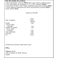 PANRICO azalik gabeko ogi zuria, % 0 azukre, paketea 450 g