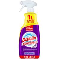 Spray desinfectante sin lejía lavanda DISICLIN, pistola 1 llitro
