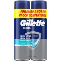 Gel afeitar series efecto hielo GILLETTE, pack 2x200 ml