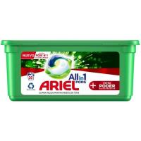 Detergente en cápsulas ARIEL OXI, caja 30 dosis