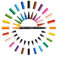 Rotulador doble punta: fina y pincel, color pastel, Intensity Dual Tip BIC, 12 uds