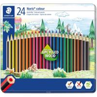 Lápices de colores, 24 colores, caja de metal Noris STAEDTLER, caja 24 uds