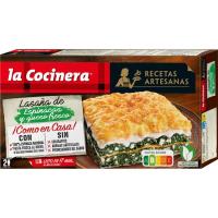Lasaña de espicanas y queso LA COCINERA, caja 500 g