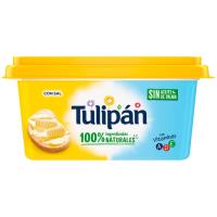 Margarina vegetal  con sal y sin palma TULIPAN, tarrina 450 g