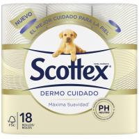 SCOTTEX dermo komuneko papera, 18 bilkariko paketea