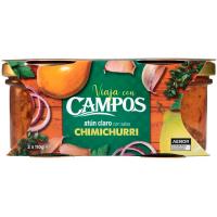 Atún claro en salsa chimichurri CAMPOS, pack 2x110 g