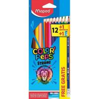 Lápices de colores, lapiz de gráfito y sacapuntas, Color Peps MAPPED, 12+1+1