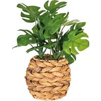 Planta artificial Monstera con tiesto seagrass KASA, Ø17cm x alto 38 cm