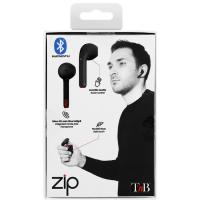 Auriculares de botón negros bluetooth, Zip EBZIPPBK TNB
