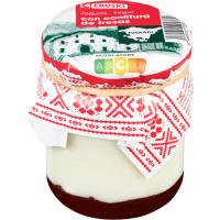Yogur con mermelada de fresa País Vasco EROSKI, tarrina 155 g