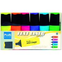 Marcador fuorescente 6 colores, Text Liner PLUS OFFICE, pack 6 uds