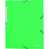 Carpeta A4 de cartón verde, con gomas y solapas CAMPUS, 1 ud