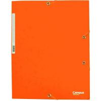 Carpeta A4 de cartón naranja, con gomas y solapas CAMPUS, 1 ud