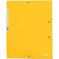 Carpeta A4 de cartón amarilla, con gomas y solapas CAMPUS, 1 ud