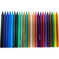 Lápices de cera plástica de colores, Plastic Crayon CAMPUS, caja 24 uds
