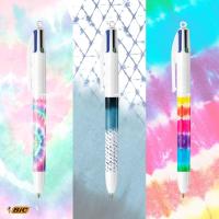 Bolígrafo de 4 colores, punta 1mm, diseños surtidos ¿Cuál te llegará? Tye Die BIC