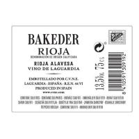 Vino Tinto D.O.C. Rioja Parcelario BAKEDER, botella 75 cl