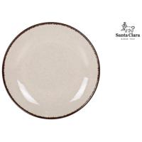 Fuente redonda de loza ivory Salvora SANTA CLARA, Ø30 cm