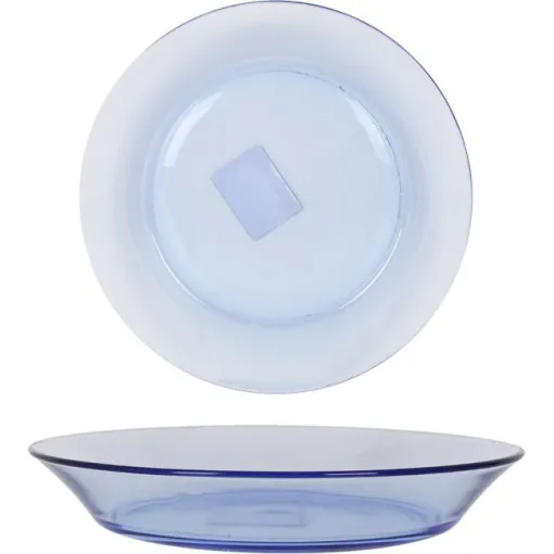 Plato hondo de vidrio 19,5 cm azul Marine DURALEX, 1 ud