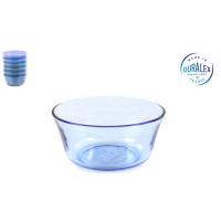 Bol de vidrio azul Marine DURALEX, 10,5x10,5x5 cm