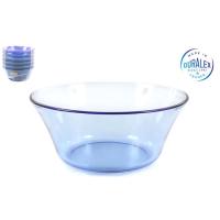 Ensaladera de vidrio azul Marine DURALEX, 17x17x7,5 cm