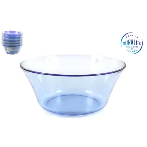 Ensaladera de vidrio azul Marine DURALEX, 17x17x7,5 cm