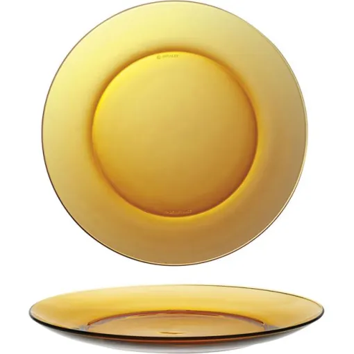 Plato llano de vidrio 23,5 cm Ambar DURALEX, 1 ud