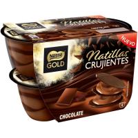 Natillas crujientes de chocolate NESTLÉ GOLD, pack 4x85 g