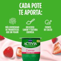 Activia cremoso sabor fresa DANONE, pack 4x115 g