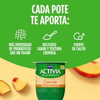 Activia cremoso sabor melocotón DANONE, pack 4x115 g