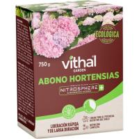 Abono Hortensias Nitrosphere Plus granulado, ecológico VITHAL GARDEN, caja 750 g