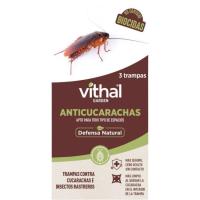 Trampa para cucarachas defensa natural VG11302001 VITHAL GARDEN, pack 3 uds