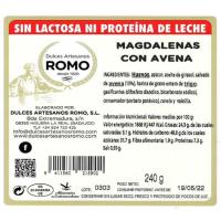 Magdalenas con avena ROMO, bandeja 240 g