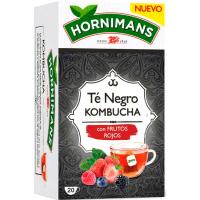 Té negro kombucha con frutos rojos HORNIMANS, caja 20 uds