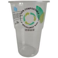Vaso transparente desechable en PLA, 100% compostable, 500 cc BETIK, pack 15 uds