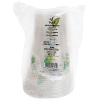 Vaso transparente desechable en PLA, 100% compostable, 1000 cc BETIK, pack 10 uds