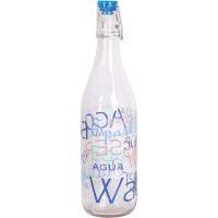 Botella Mix Water, de vidrio con serigrafía, tapón hermético QUID, 1 litro
