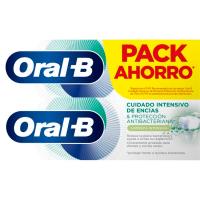 Dentífrico encías&esmalte antibacterias ORAL-B, pack 2x75 ml