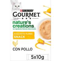 Comida húmeda de de pollo para gato GOURMET NATURE, pack 5x10 g