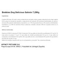 Alimento de salmón para perro BREKKIES DELICIOUS, saco 7,25 kg