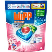 Detergente en cápsulas WIPP POWER FLORAL, bolsa 33 dosis