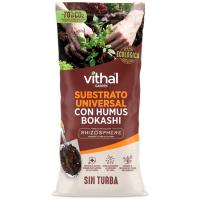 Sustrato universal con humus bokashi Rhizosphere VITHAL GARDEN, saco 20 litros