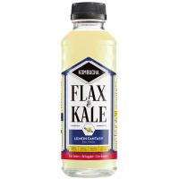 Kombucha Lemon Fantasy FLAX&KALE, botella 400 ml