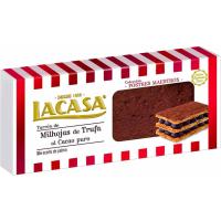 Turrón milhojas trufa al cacao puro LACASA, tableta 200 g