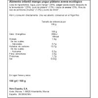 Bolsita eco de mango, yogur y avena HERO, doypack 100 g