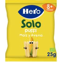Snack eco de maíz  y avena HERO, bolsa 25 g