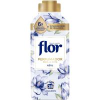 Suavizante perfumador azul FLOR, botella 36 dosis