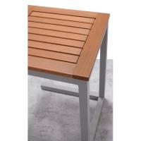 Mesa compact  C Hydra, aluminio y madera FSC SCANCOM, 46x46x65 cm