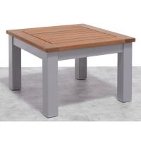 Mesa compact Tamarin, aluminio y madera FSC SCANCOM, 46x46x33 cm